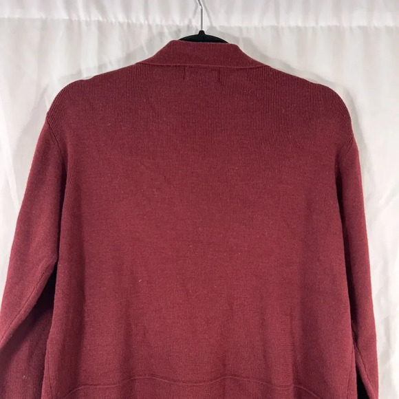 Coldwater Creek Cardigan Women's Petite Small Red Button Wool Blend Hole - Picture 8 of 9